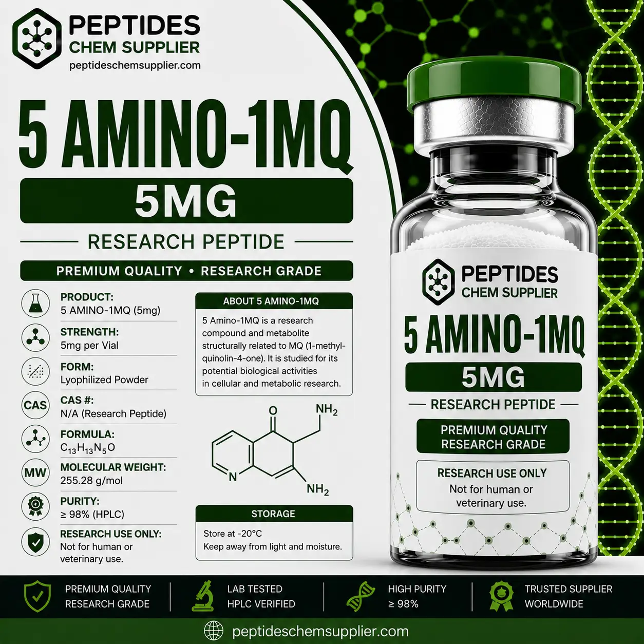 5-Amino-1MQ 5mg Research Compound 5-Amino-1MQ 5mg Research Compound
