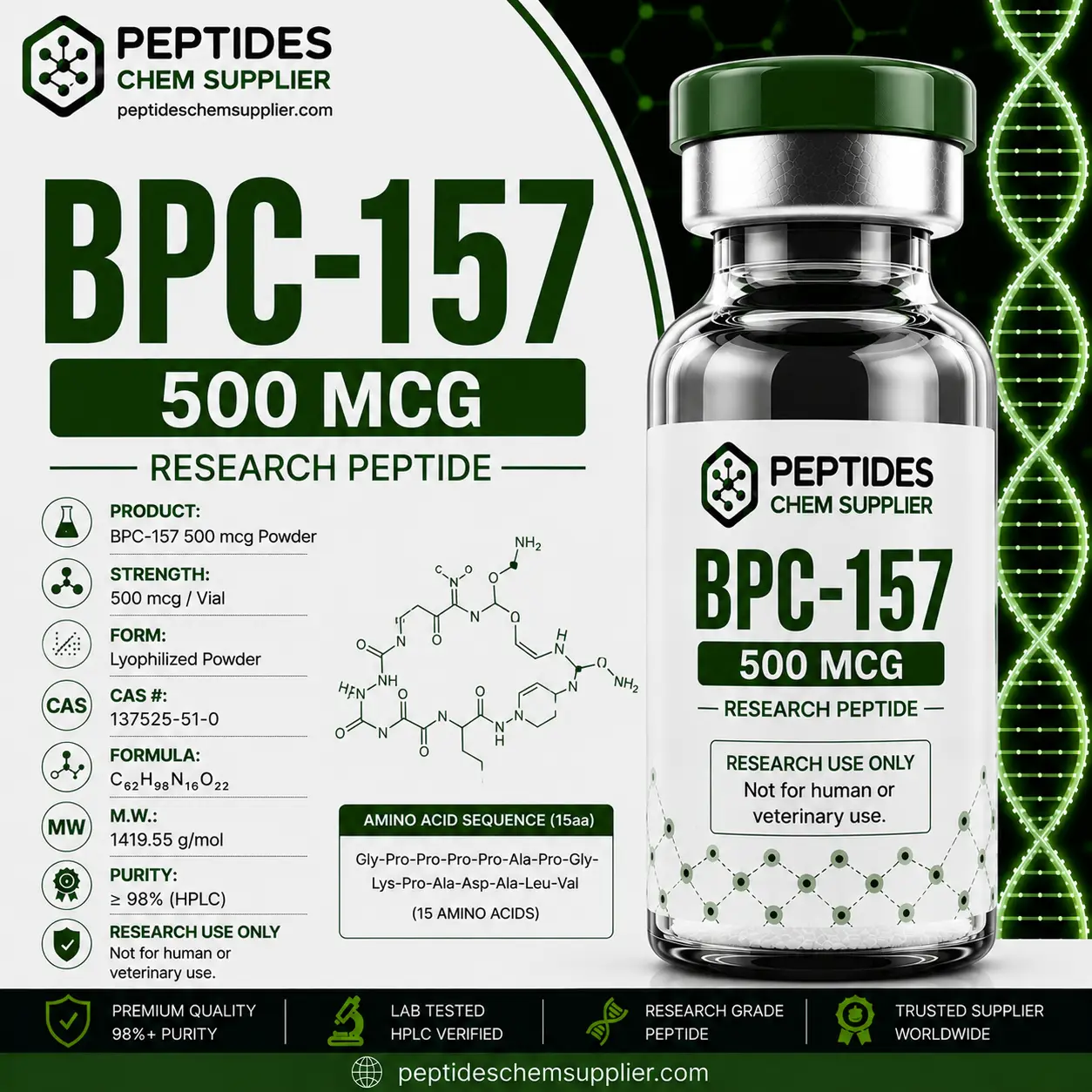 BPC-157 500 mcg Powder BPC-157 500 mcg Powder
