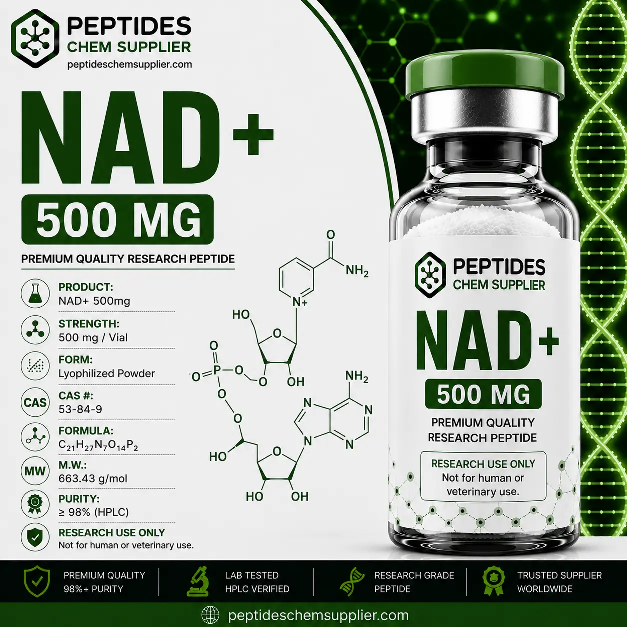 NAD+ 500mg Research Material NAD+ 500mg Research Material