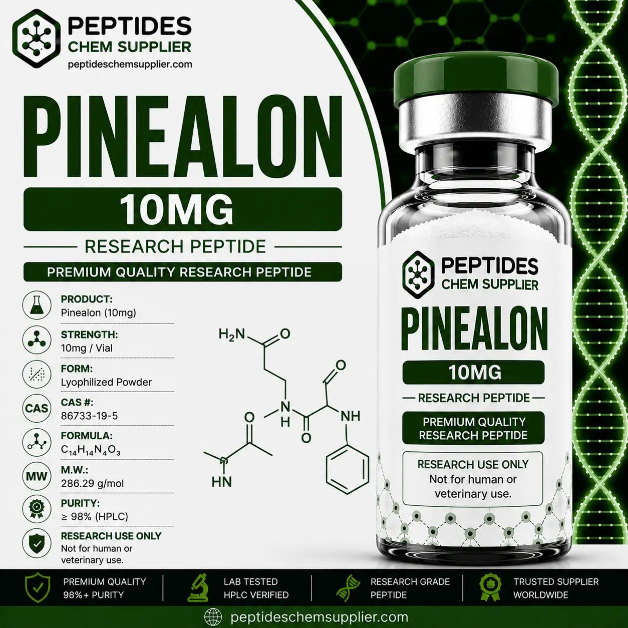 Pinealon 10mg Research Peptide Pinealon 10mg Research Peptide