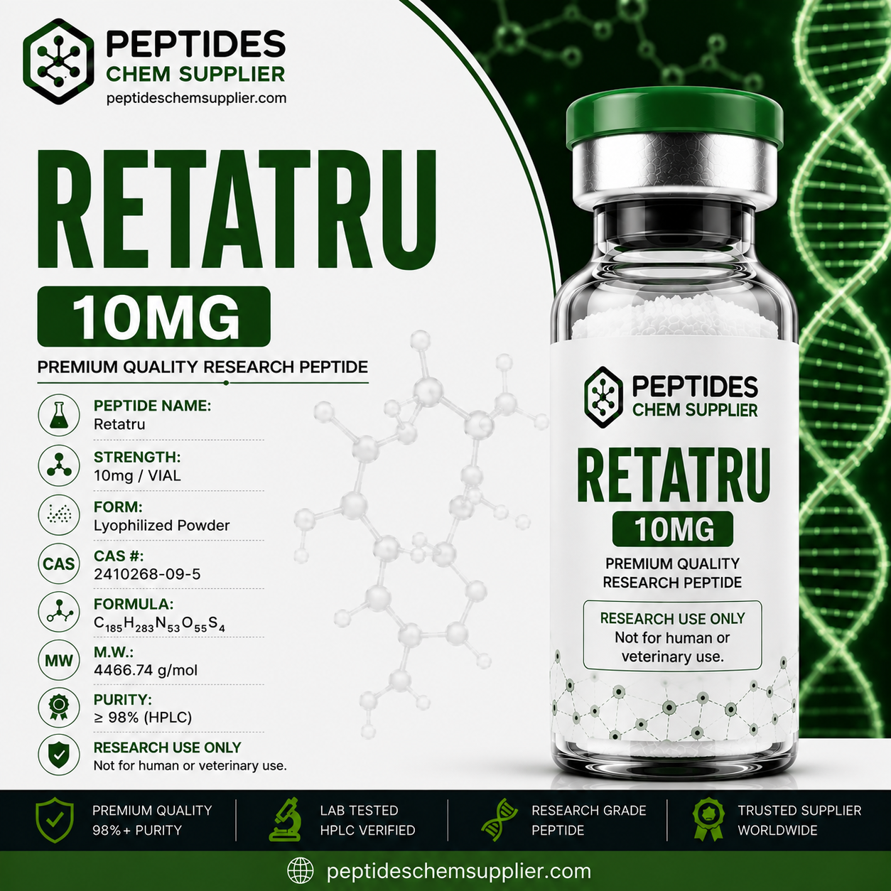Retatru 10mg Research Peptide Retatru 10mg Research Peptide